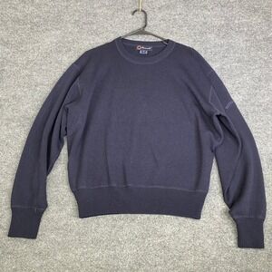 VTG Faconnable Albert Goldberg Mens Blue 100% Merino Wool Crewneck Sweater M